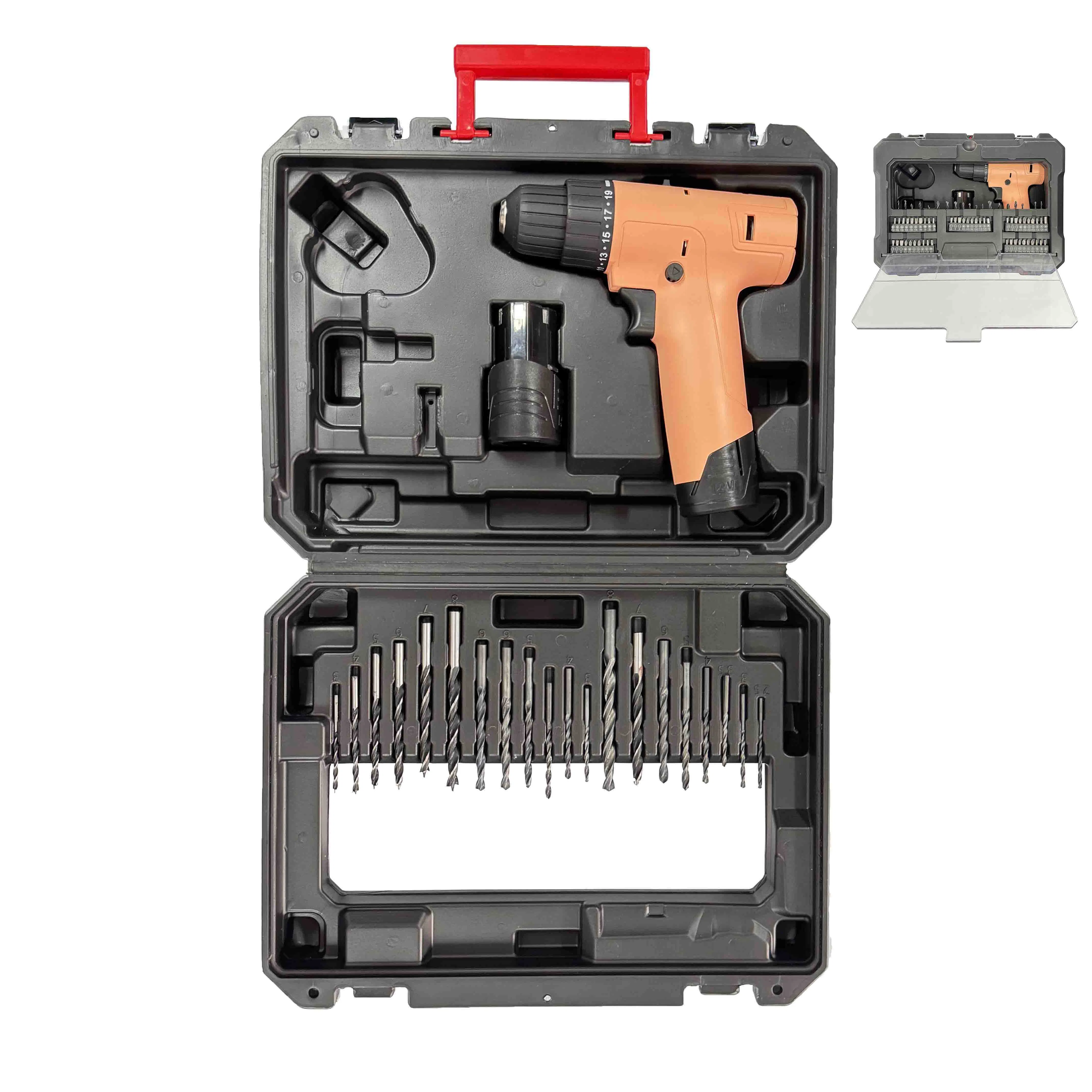Cordless Drill Screwdriver Set Electric Power Tool Box Set Hand Drilling Machine Krain Lithium Drill Set Box Tool