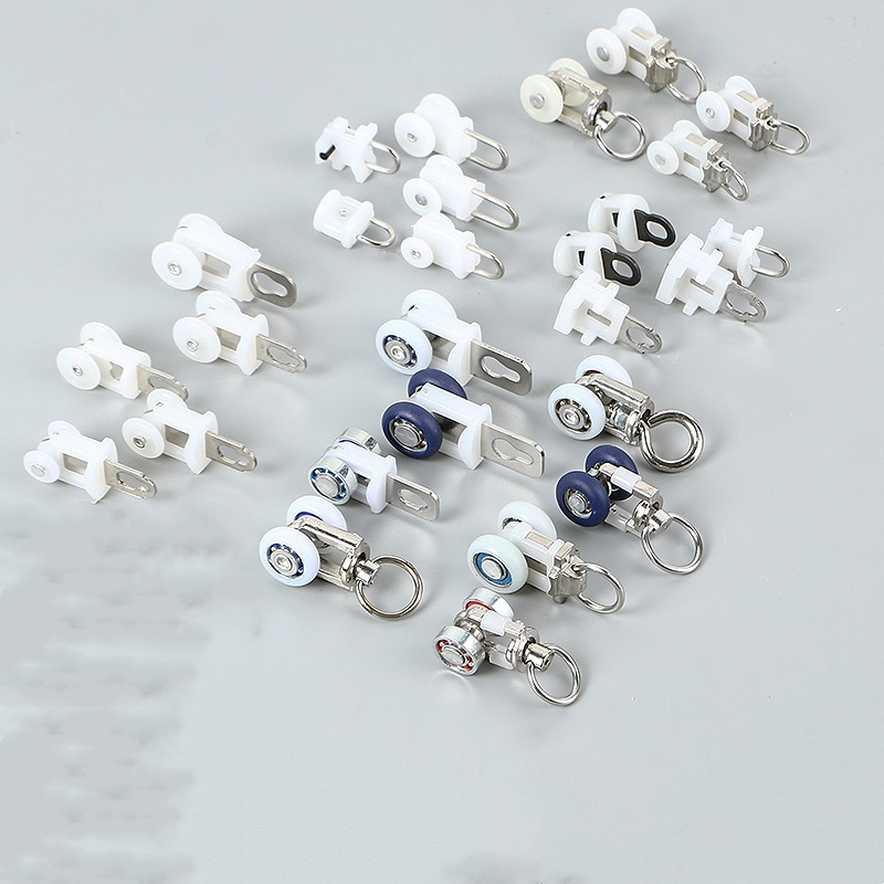 Modern Design Silent Pulley Curtain Hooks Nano Universal Wheel Accessories White Metal Curtains Tracks for Modern