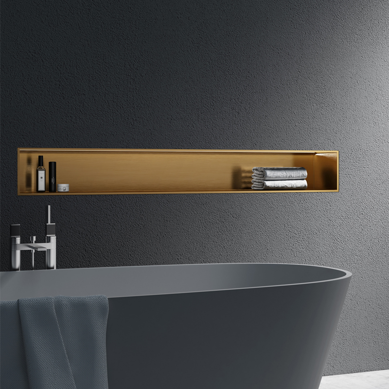 Norye Stainless Steel Brushed Nickel Wall Metal Recessed Bathroom Shower Niche