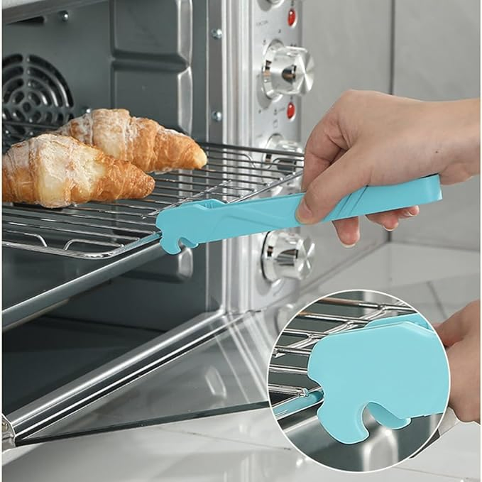 Silicone Oven Rack Push Pull Tool with Pull Clip Prevent Scalding Wbb27275