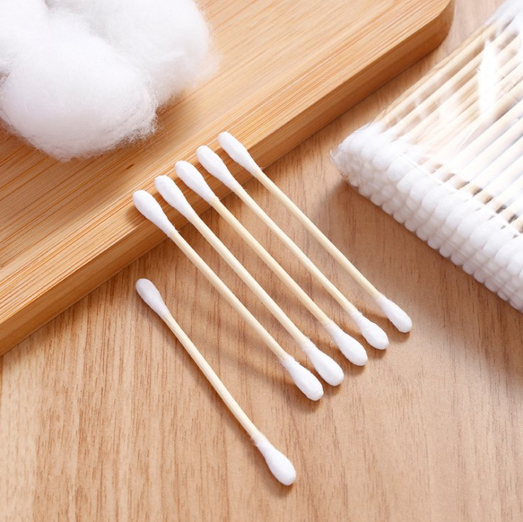Bamboo Paper Plastic Wood Stick Cotton Swab Double Head Disposable Sanitary Cotton Buds