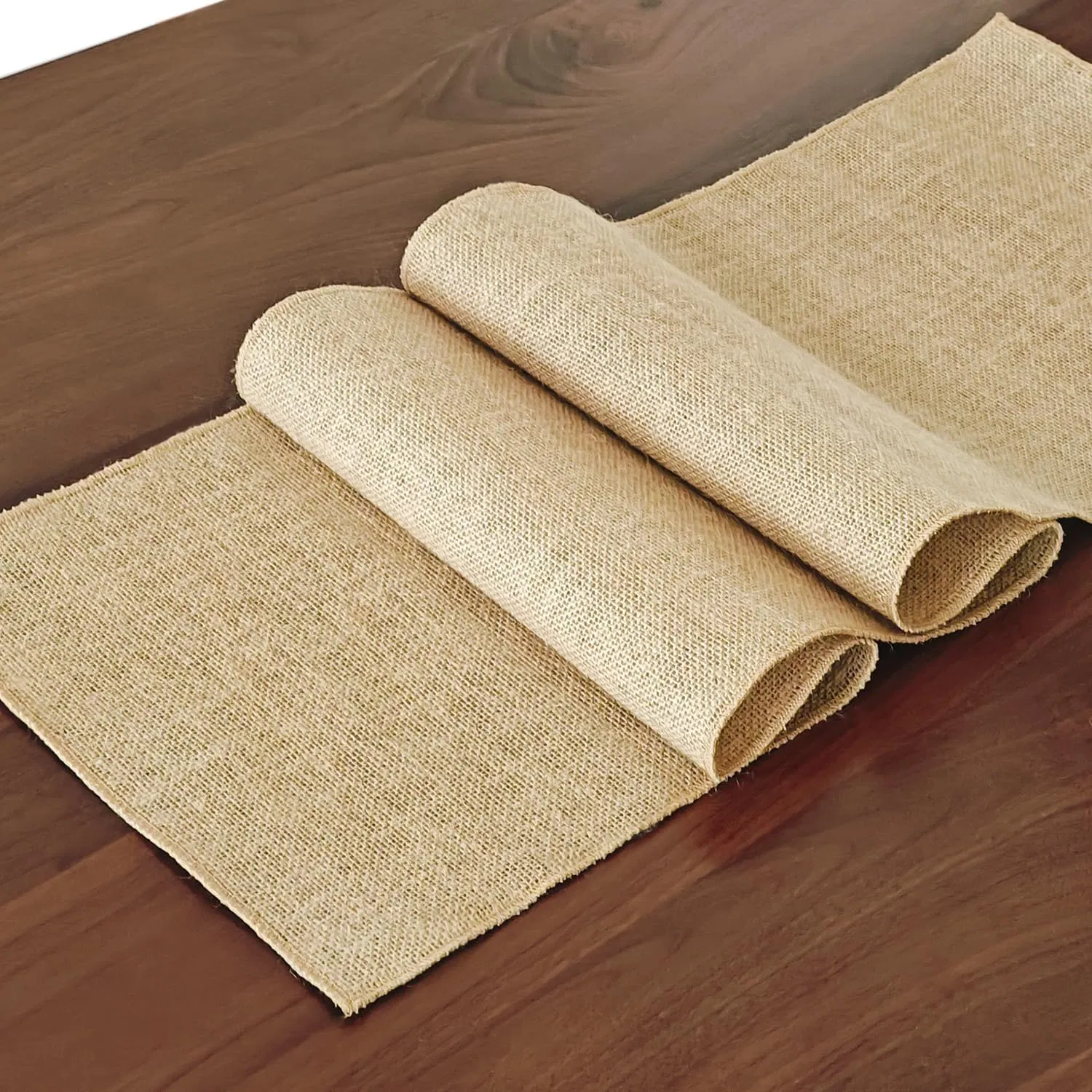 Burlap Table Runner 48 Inches Long Farmhouse Table Runner Jute Table Runner Retro Style Table Decoration