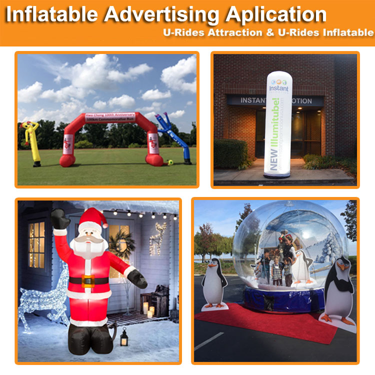 Large Outdoor Inflatable Christmas Balloons Decoration PVC Mirror Candy Canes