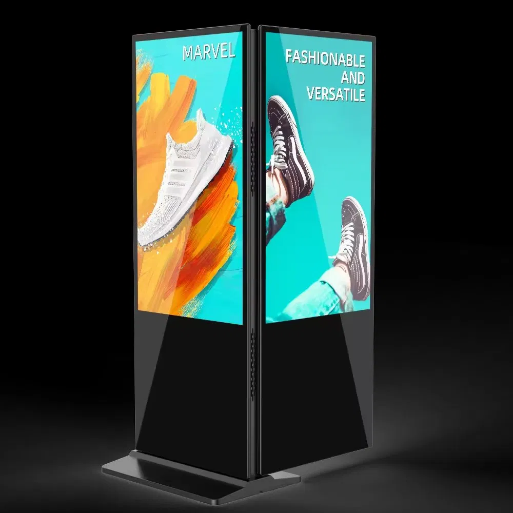 Dual Side Android Floor Standing Indoor Display Totem 4K Screen 49 Inch Digital Signage