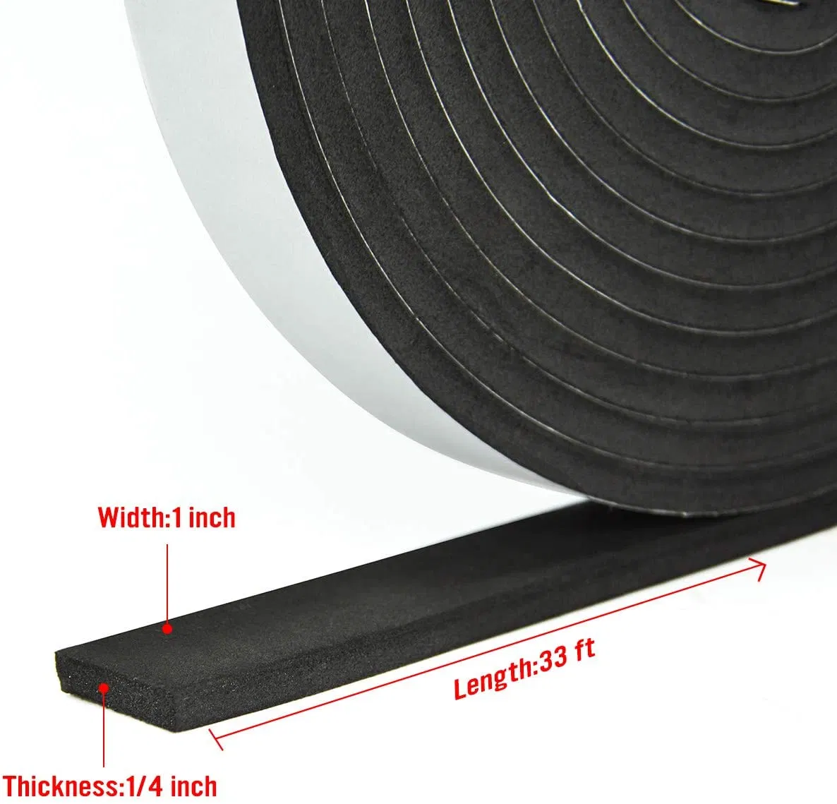 Adhesive Foam Tape Weather Strip for Doors Sticky Foam Strip