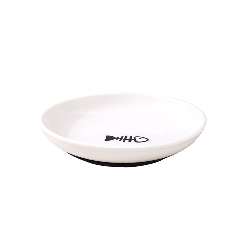 Ceramic Cat Water Bowl Non Slip Pet Bowl Pet Ceramic Feeding Dish Elegant Ceramic Design