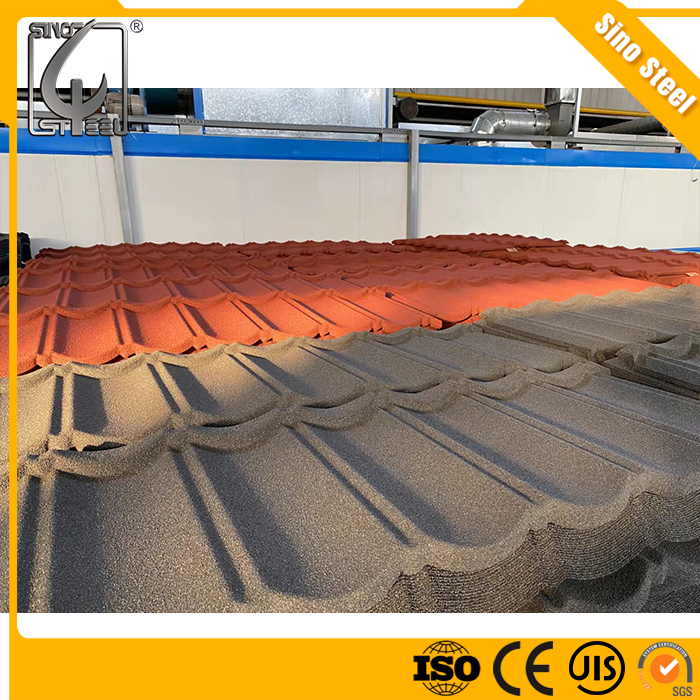 Каменные металлочерепичные кровельные листы Milan