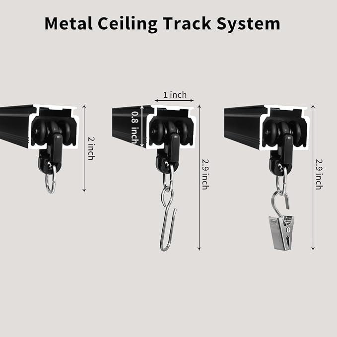 Direct Selling Metal Aluminium Profile Modern Heavy Duty Track Art Deco Curtain Rail Rod Set