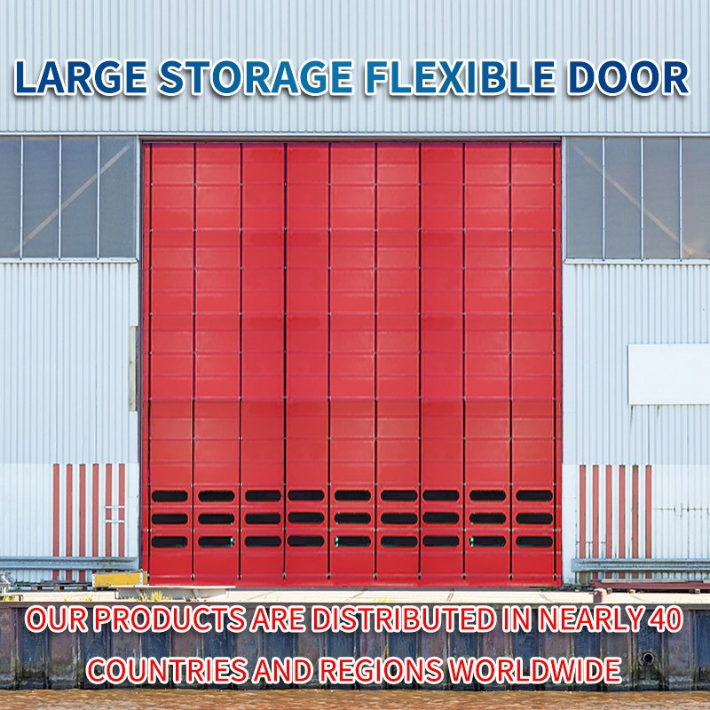 Modern PVC Folding Rapid Stacking Door High-Speed Windproof Roll-up for Interior for Warehouses