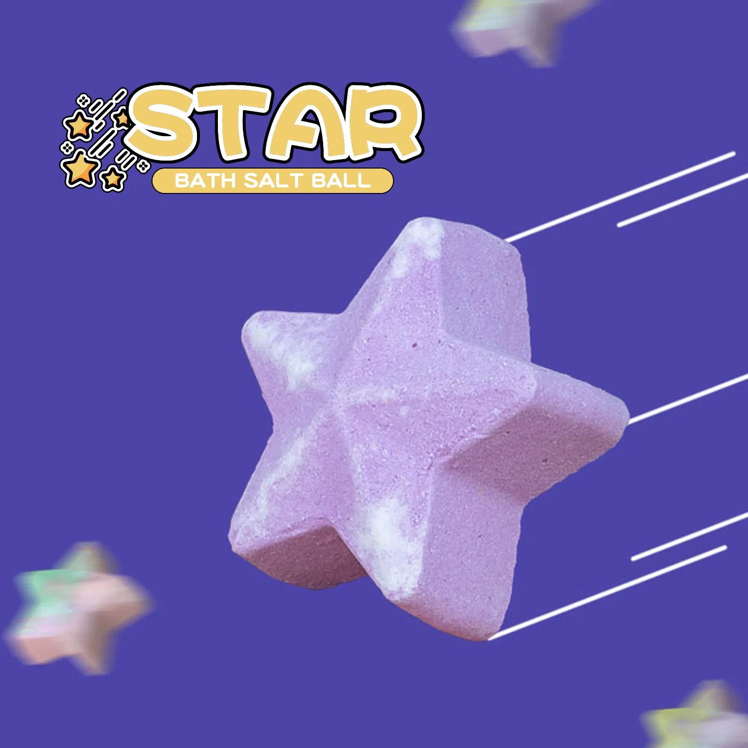 OEM Deep Cleaning and Exfoliation Star Explosion Bath Bomb Salt