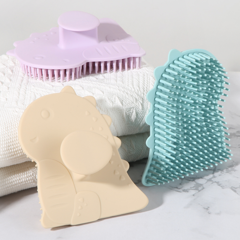 BPA Free Silicone Bath Scrubber Exfoliating Bathroom Brush Dry Skin Brushing Silicone Baby Bath Brush