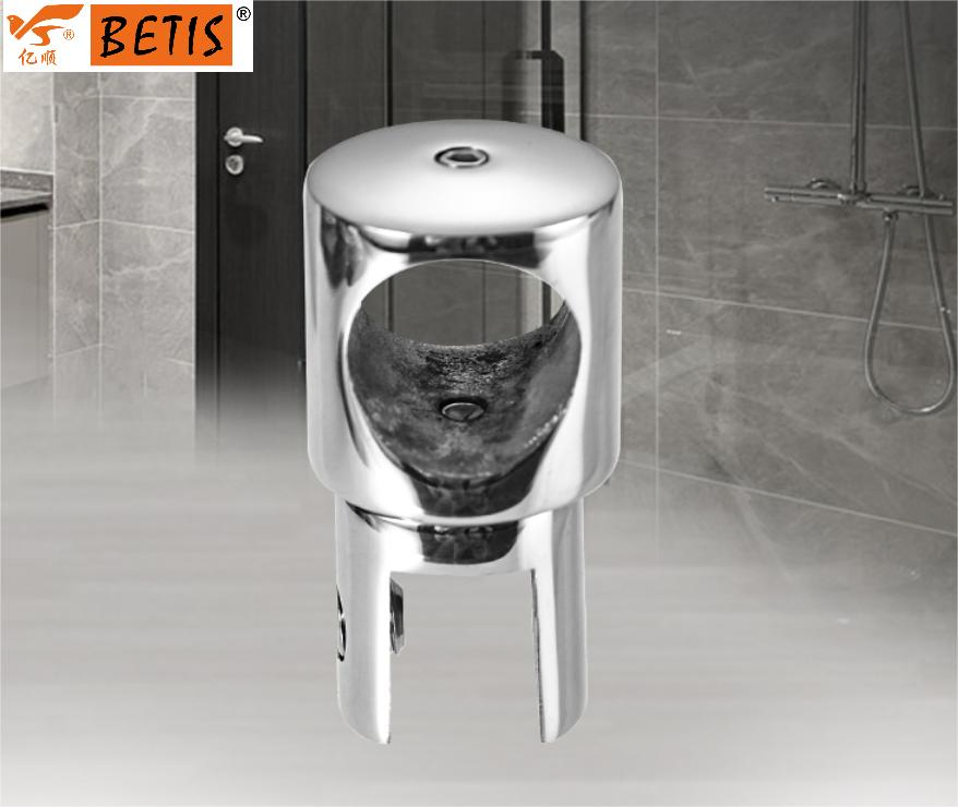 OEM Wholesale Popular Bathroom Hardware 304-Stainless-Steel Pipe Rack Connector & Terminals for Ø 22mm Connecting Shower Room Frame Pipe