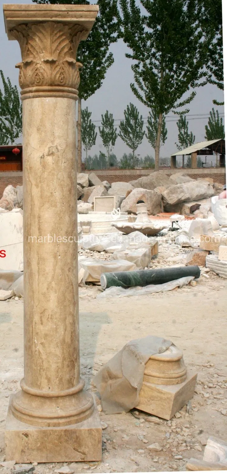 Beige Marble Stone Sculpture Column (SY-C020)