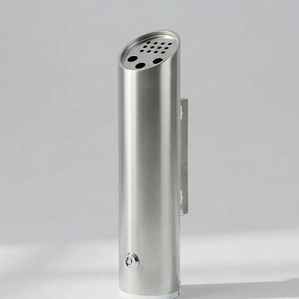 Traust Outdoor Bin Wall Mounted Trash Can Cigarette Ash Can Ashtray Receptacle