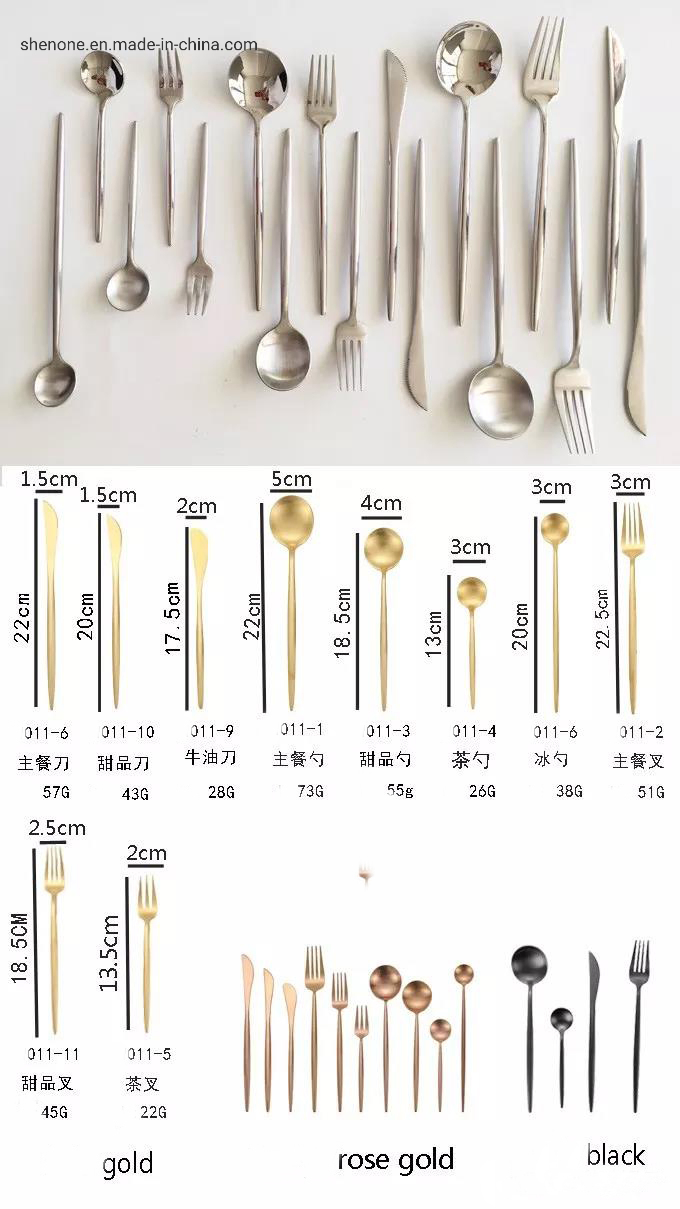 Shenone Black Coating Stainless Steel Dinnerware Spoon Set Knife Fork for Wedding Event