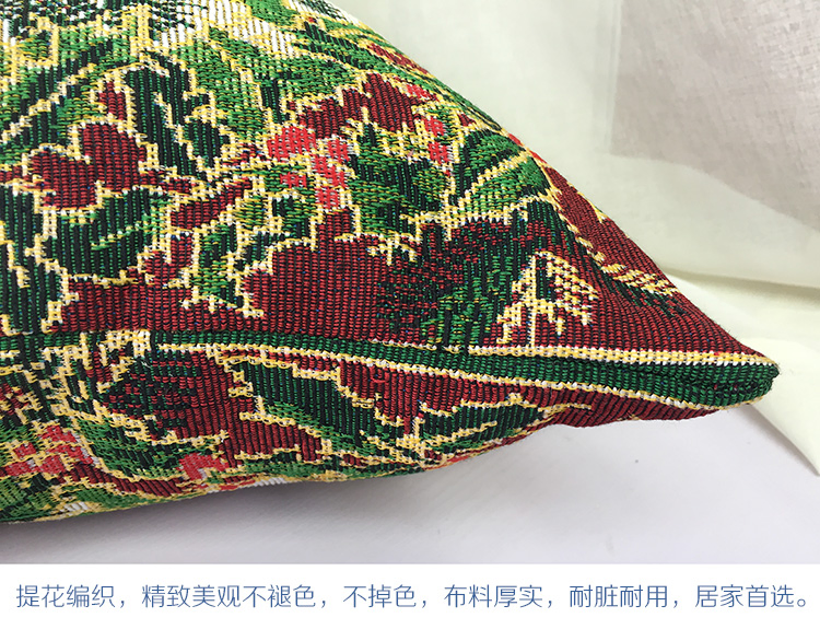Hot Sale Christmas Cushion Cover Festival Pillow Cases Customized Jacquard Woven Cushion Cover