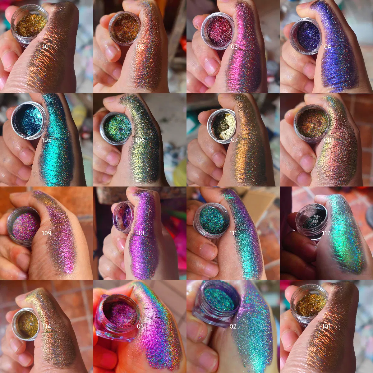 Cosmetics Chrome Chameleon Pearl Shimmer Chrome Powder Eyeshadow Pigments