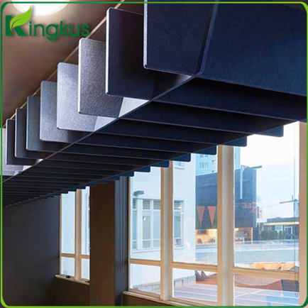 Sound Absorption Pet Fiber Acoustic Carved Baffle Ceiling Panel for Interior