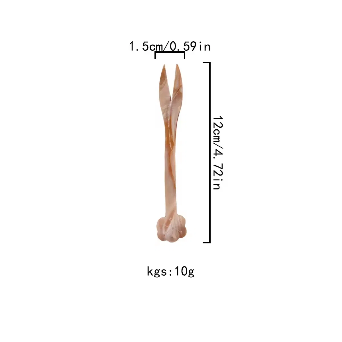 Elegant Natural Crafts Polished Shells Cutlery Set for Desserts