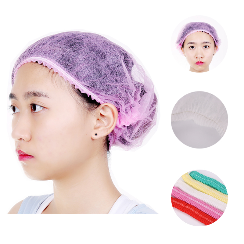 PP Eco-Friendly Disposable CIP Cap Colorful Dust Proof Hair Net Disposable Clip Caps