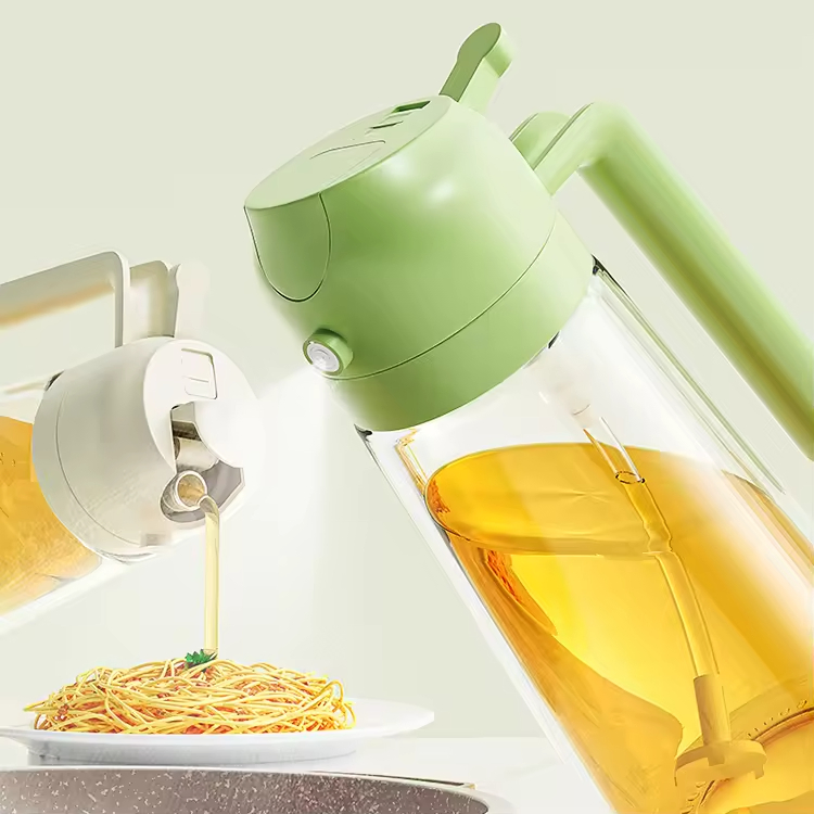 Hot Sale 16oz/470ml 2 in 1 High Capacity Oil Sprayer Bottle for Cooking Spray and Pour Dual Useoil Sprayer Bottle for Kitchen