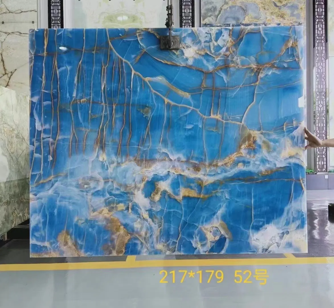 Luxury Translucent Natural Sky Blue Onyx for Wall/ Floor on Wholesale