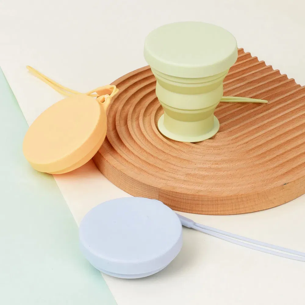Factory SGS Food Grade Easy to Carry Cup Silicone Collapsible Cup