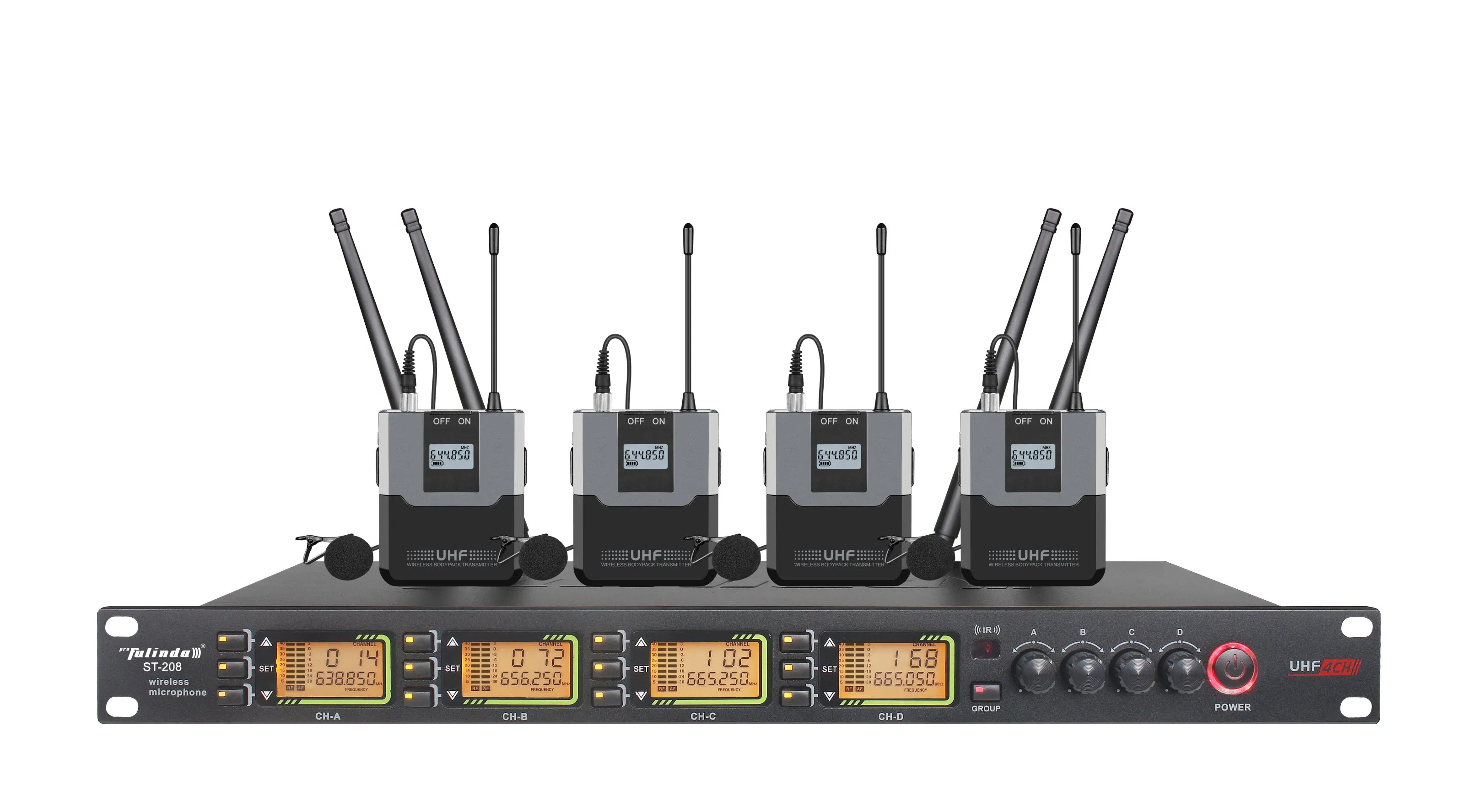 St-208 Professional UHF Wireless Microphone 4 Wireless Microphone