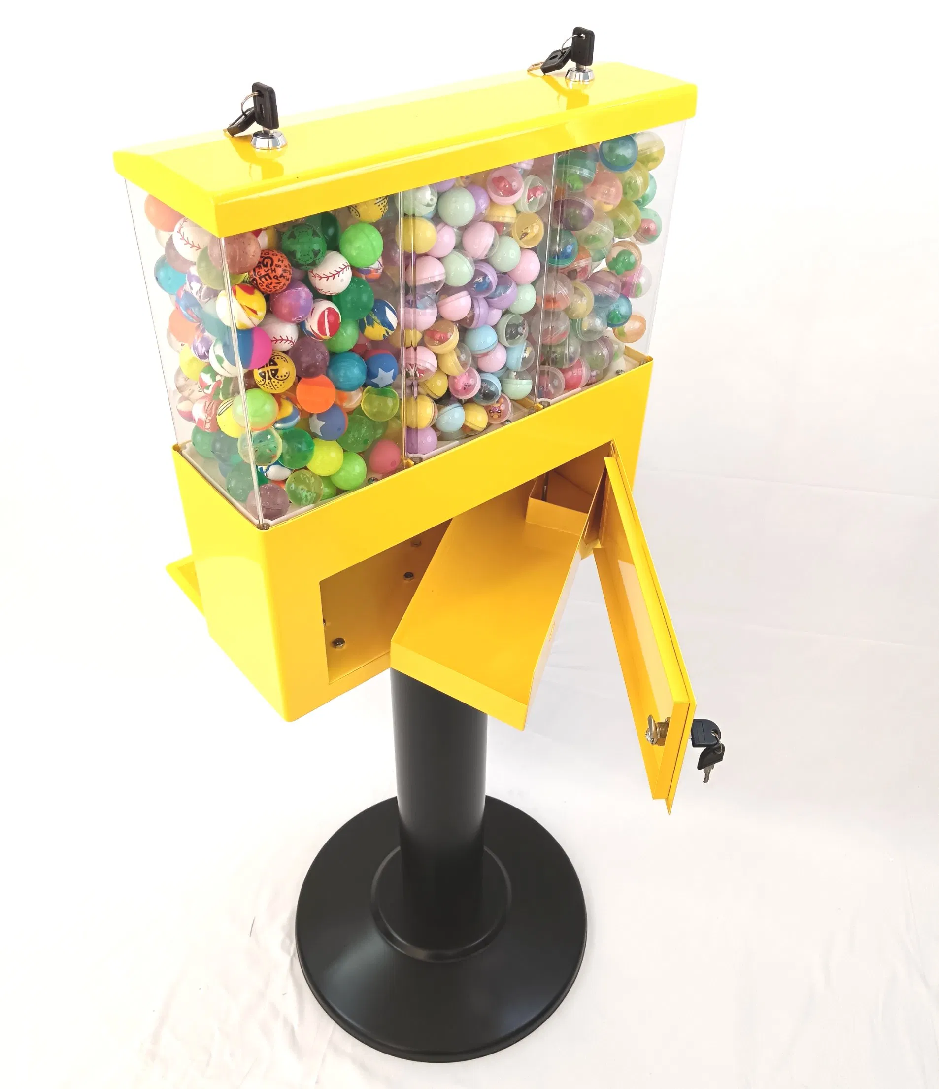 Ak19 Steel Triple Vendor Gumball Bulk Candy Vending Machine