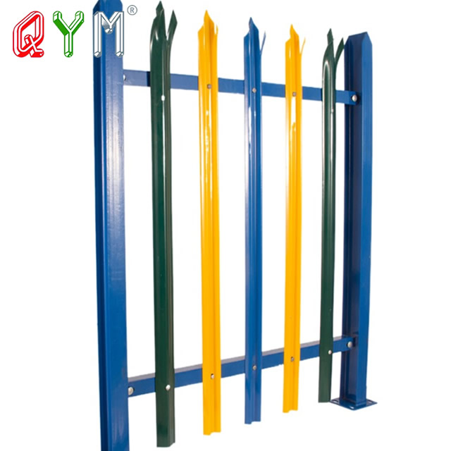 Galvanized Security Palisade Fence Panel Steel Metal Wrought Iron Palisade Garden Fencing