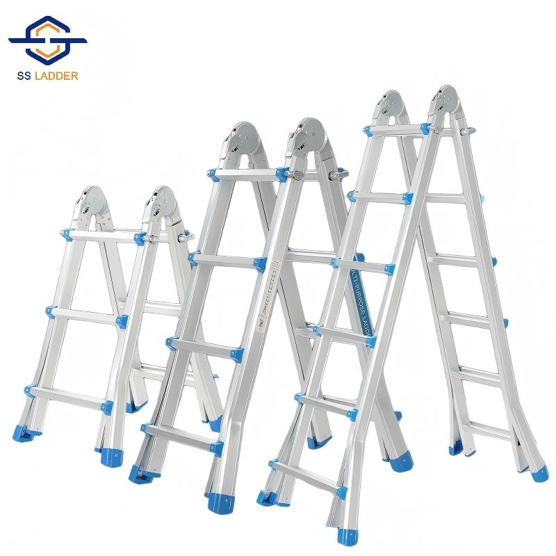 Modern Design Portable Multi-Purpose Folding Ladder Thickened Aluminium Alloy Joint Ladder for Household