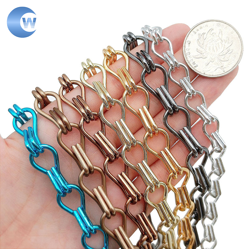 Light Weight Custom Color Decorative Stainless Steel Aluminium Chain Link Metal Mesh Curtain for Indoor ceiling