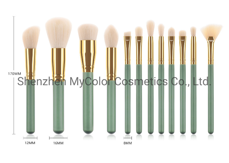 China Factory Price 12PCS Makeup Brush Set Soft Synthetic Fiber Cosmetics Make up Brushes
