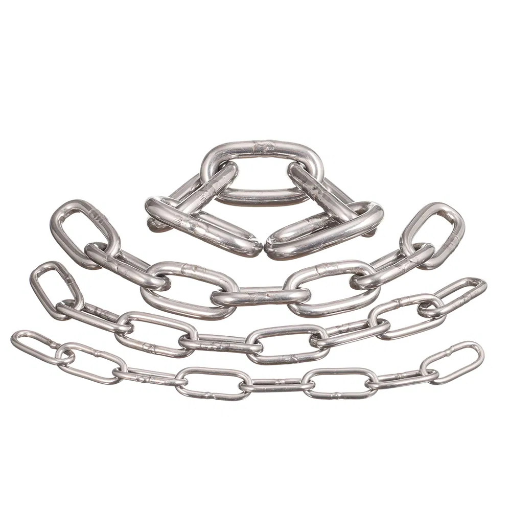 Lifting Yacht Boat Accessories DIN763 DIN766 Stainless Steel Chain for Marine Garden Rigging Hardware
