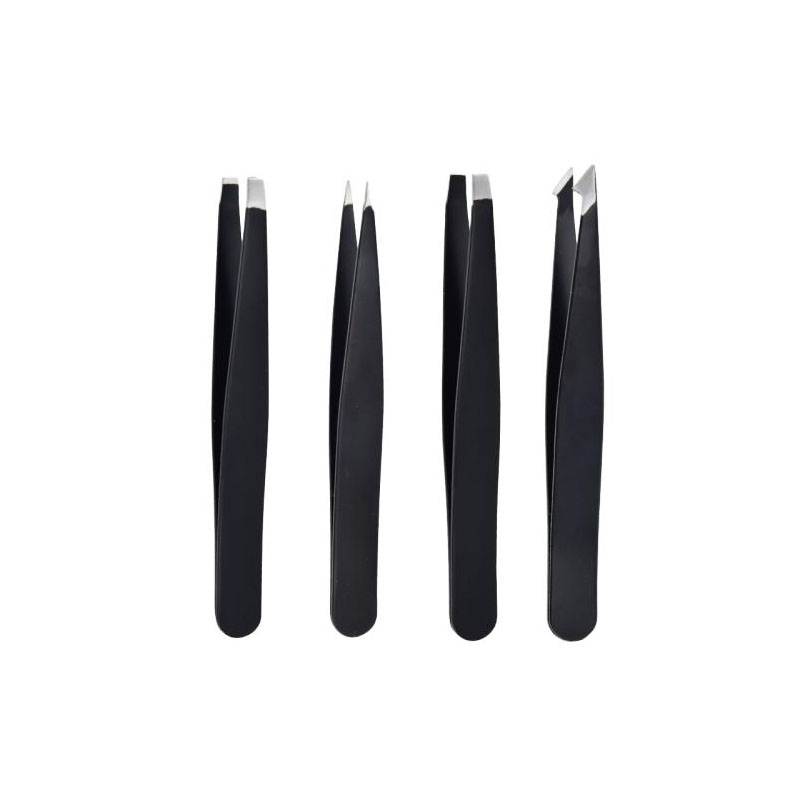 Black Eyebrow Grooming Kit in Zipper Case Beauty Routine Makeup Tool