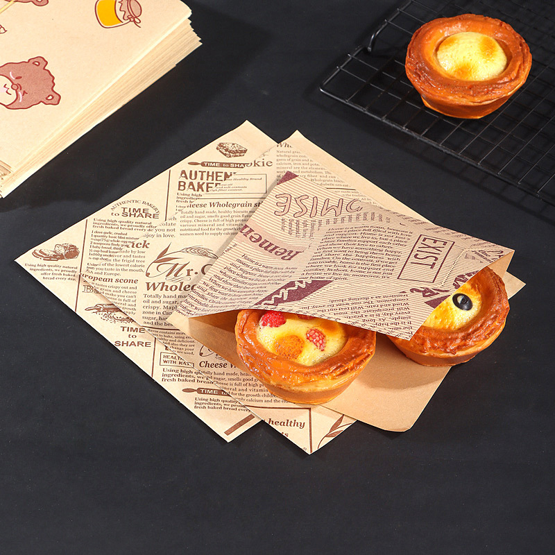 Custom Printed Food Wrapping Use Greaseproof Paper Baking Custom Burger Wrappers Paper
