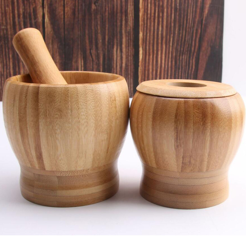 Деревянная ступка с пестиком для специй