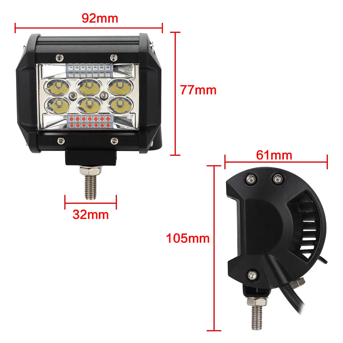 Водонепроницаемая светодиодная рабочая фара 20W 4 дюйма 12V/24V