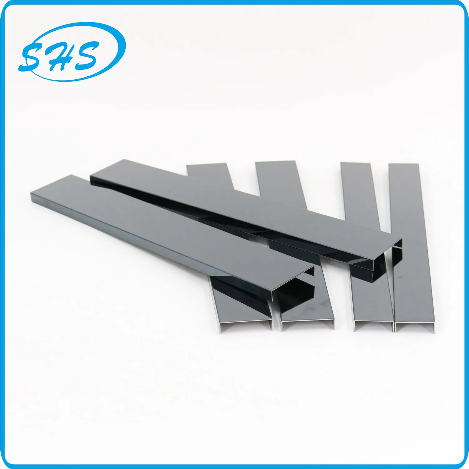 Premium Stainless Steel U-Channels with Ti Plated Black Finish