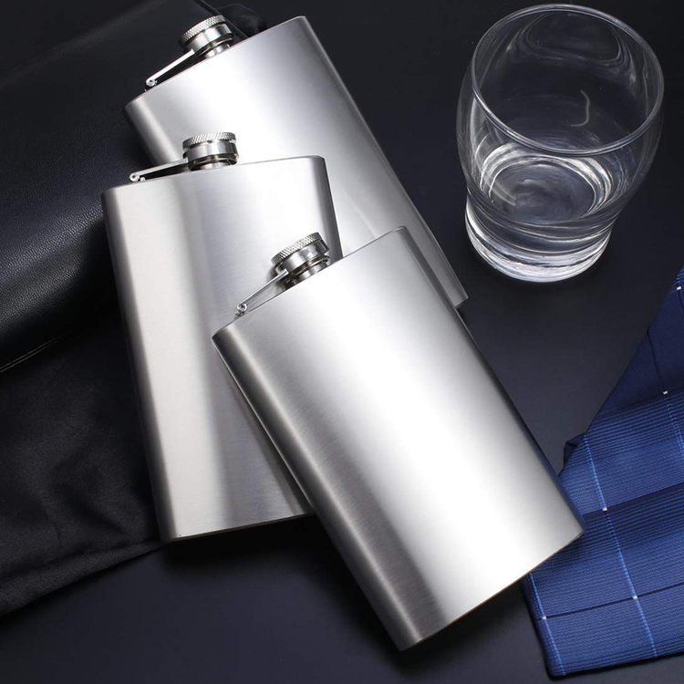 Personalized Stainless Steel Hip Flask Copper Silver Golden Matt Finished Hip Flask for Downunder Littlemill