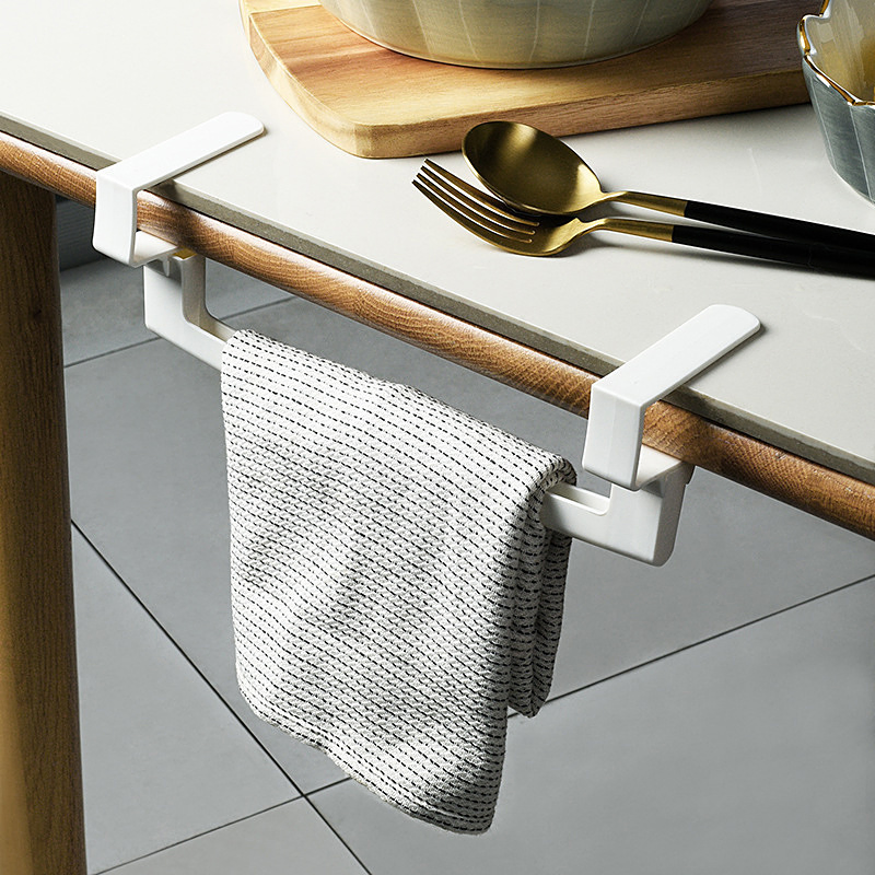 Towel Rack Shelf Hanger with Fixed Hooks Multi-Function No Screws Needed Wbb15862