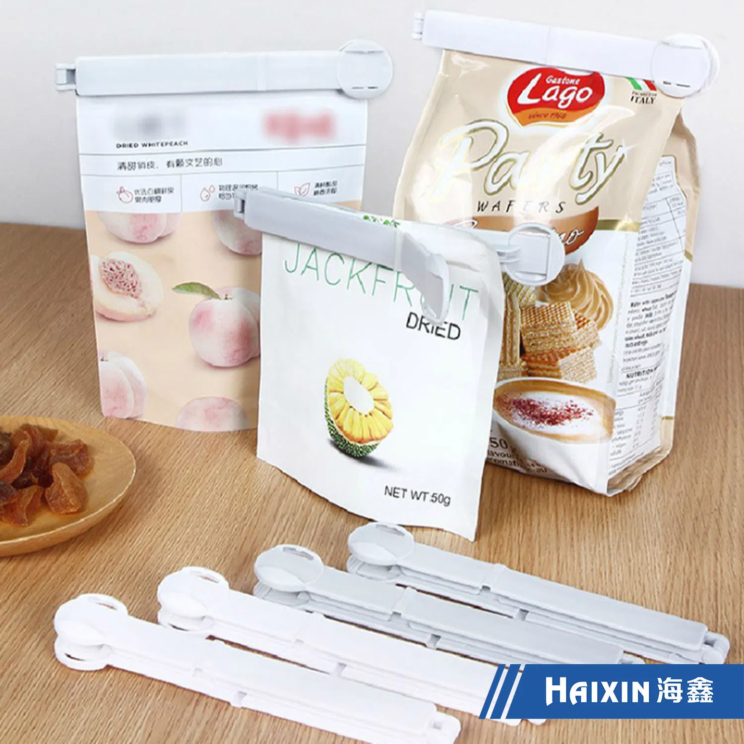 OEM Logo Plastic Moistureproof Promotional Pack Sealing Food Bag Clip