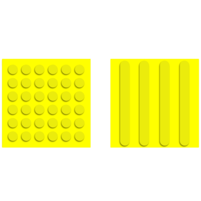 Outdoor Anti Slip PVC TPU Tactile Indicator Tiles for Blind People Safety