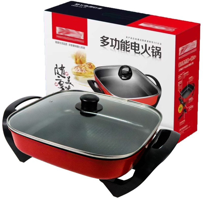 Chinese Portable Electric Cooker Non-Stick Hot Pot Electric Multi-Function Hot Pot 5L Non Stick Health Pot Heating Pot Electric Hot Pot Multifunction Hot Pot