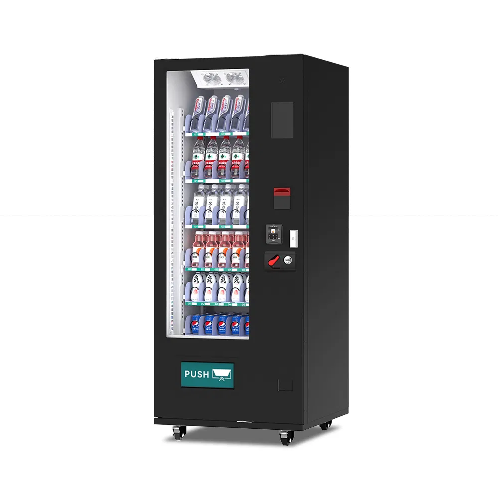 Soda Drinks Touch Screen Beverage Combo Vending Machine with Paper Money Payment