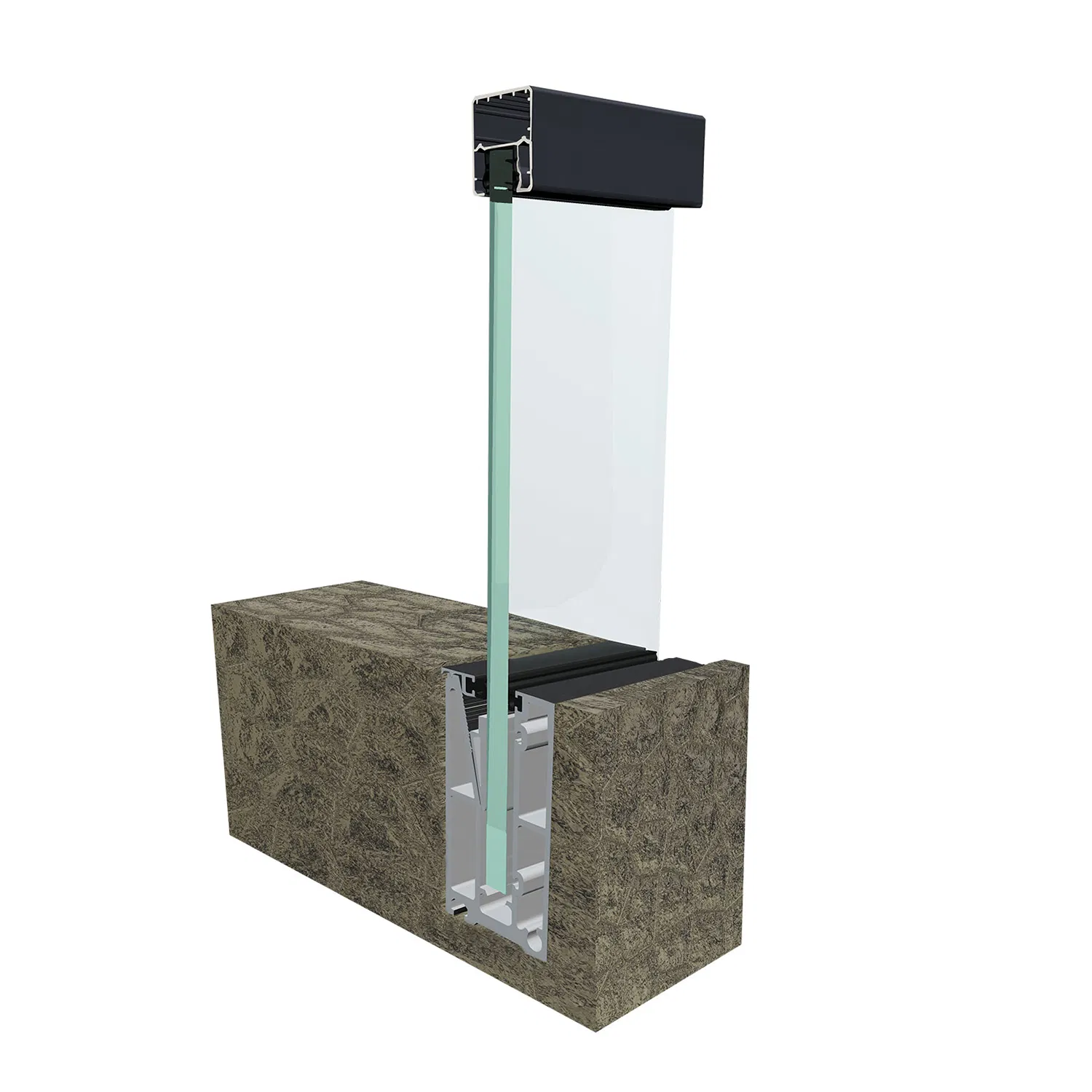 Outdoor Lobby Pool Fence Edge Aluminum Glass Clip Shoe U Channel Base