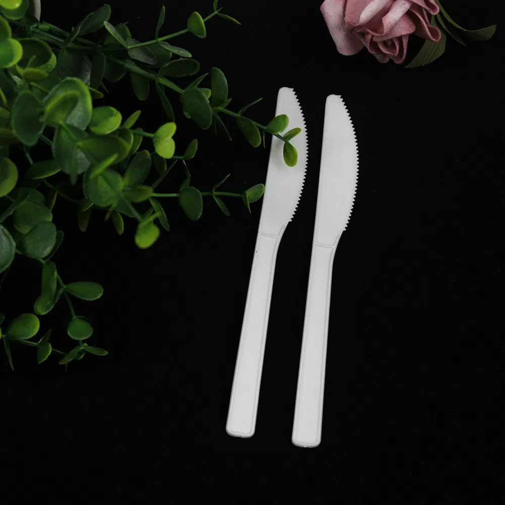 Hot Sale Disposable Biodegradable Cutlery White PLA Knife for Party