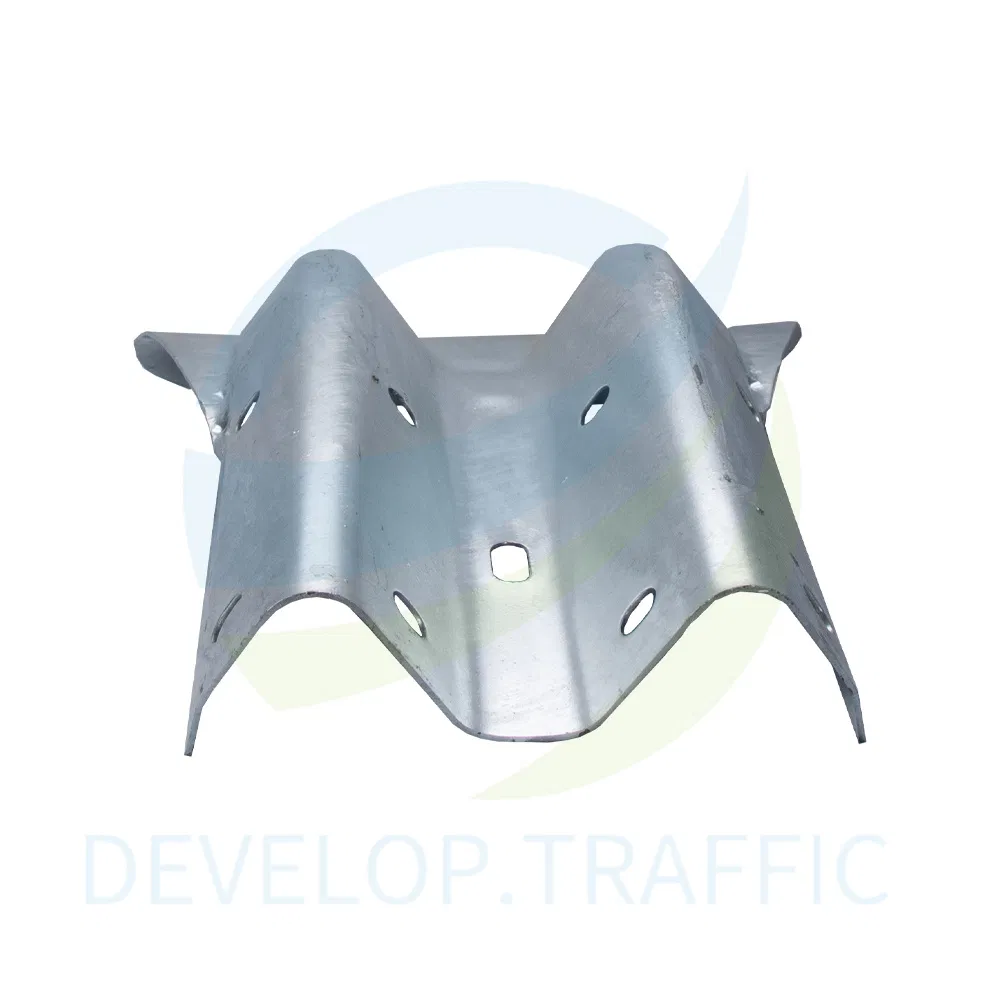 OEM Galvanized W Beam Guardrail Steel Two Waves Fishtail Terminal End