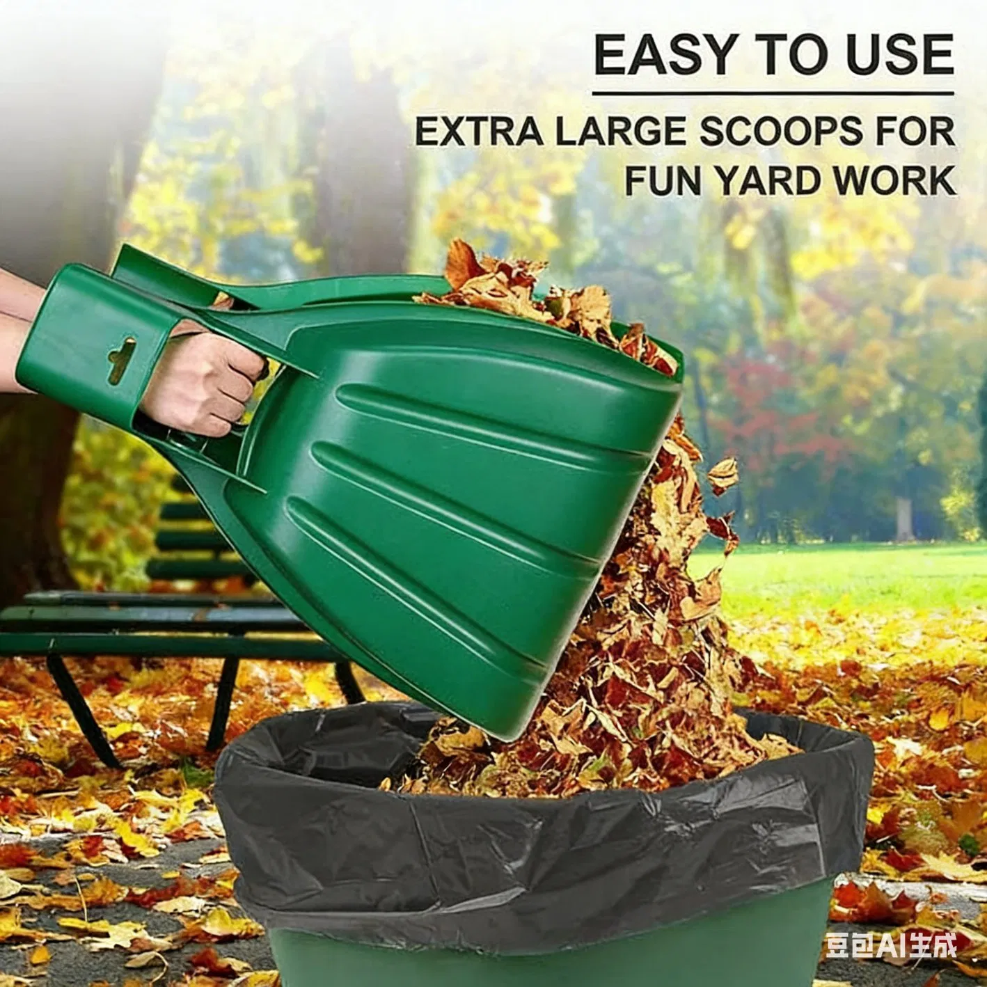 Ergonomic Plastic Leaf Scoops with Comfortable Grip for Easy Use