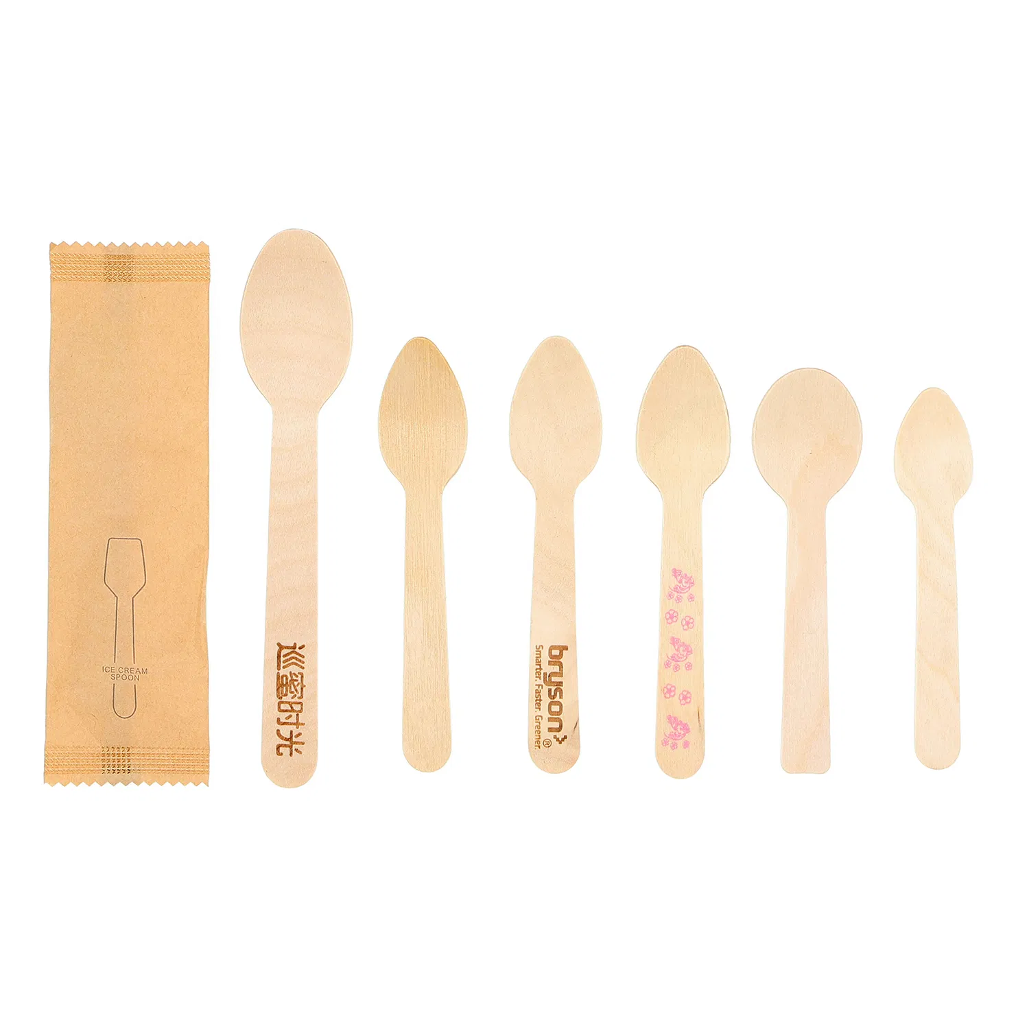 Stylish Disposable Wooden Spoon Knife Fork Cutlery Set Biodegradable Utensil Custom Hot Stamping Tableware with Individual Packing and Quick Lead Time